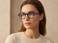 Geometric Blue Acetate Glasses #BS0522-0112