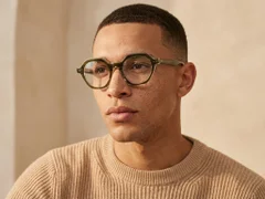 Geometric Green Acetate Glasses #BS0522-0114