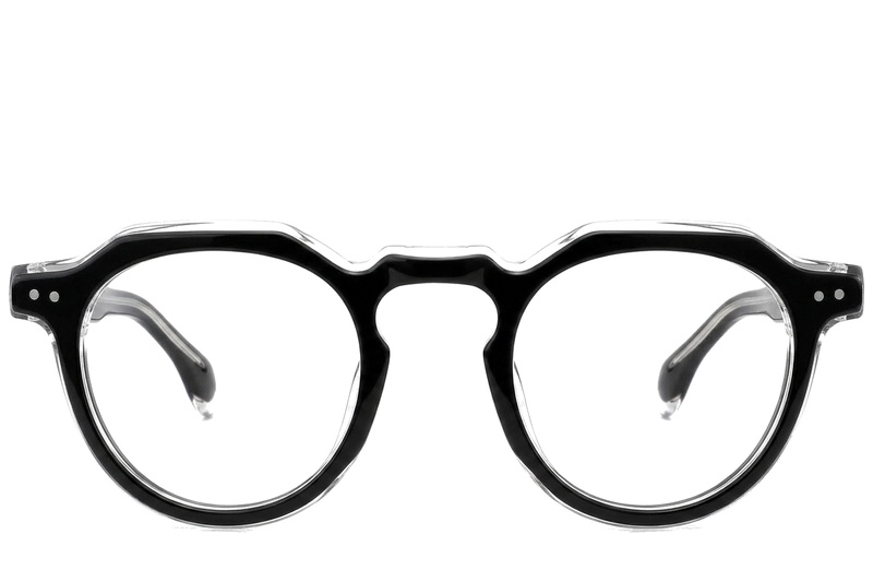 Oval Black Acetate Glasses #BS0522-0116