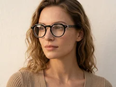 Oval Black Acetate Glasses #BS0522-0116