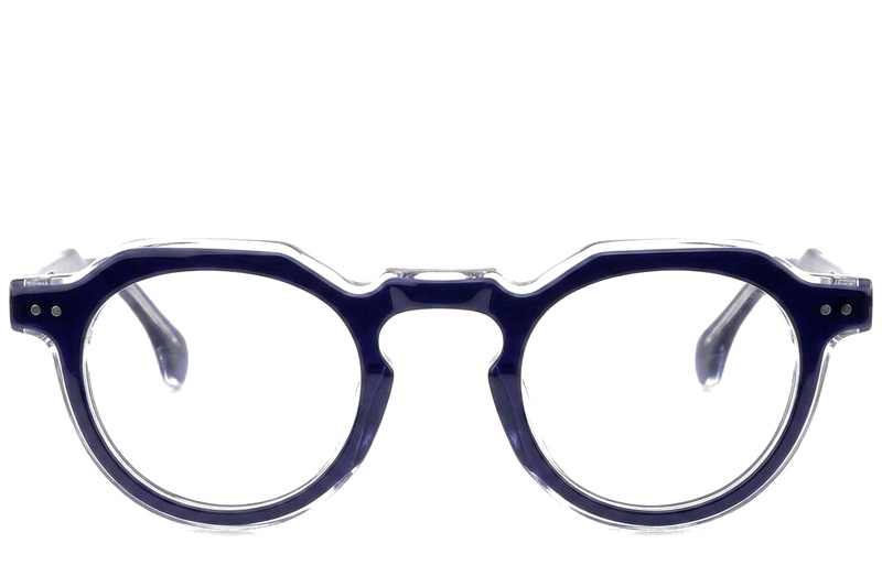 Occhiali ovali in acetato blu #BS0522-0117