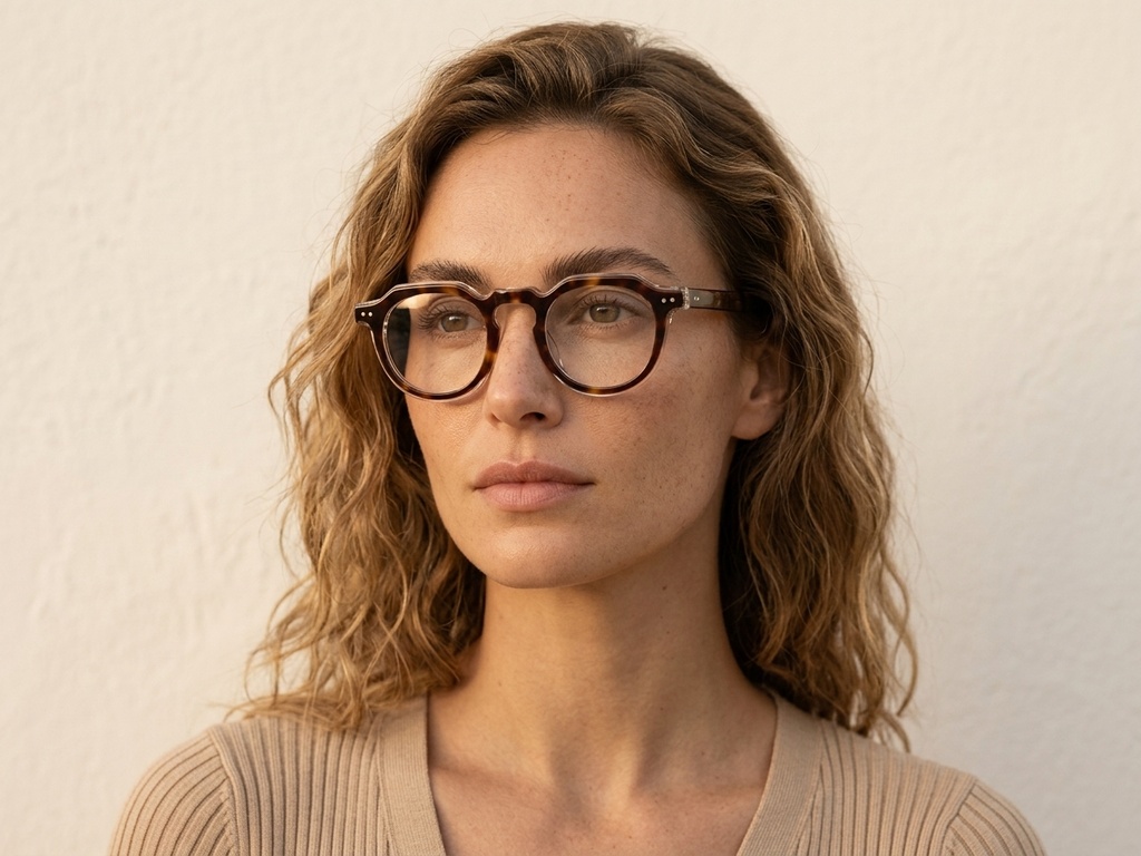 Oval Tortoiseshell Acetate Glasses #BS0522-0120