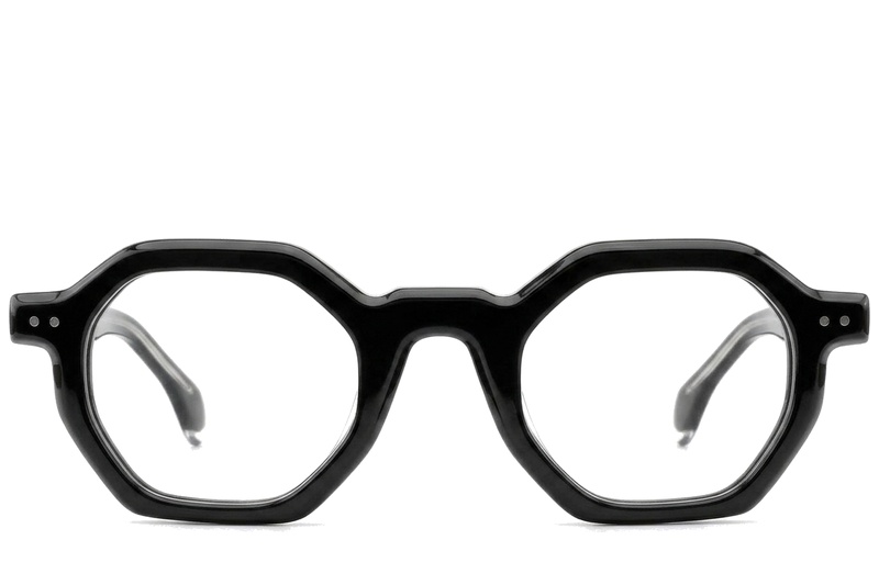 Geometric Black Acetate Glasses #BS0522-0121