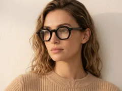 Geometric Black Acetate Glasses #BS0522-0121