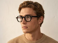 Geometric Black Acetate Glasses #BS0522-0121