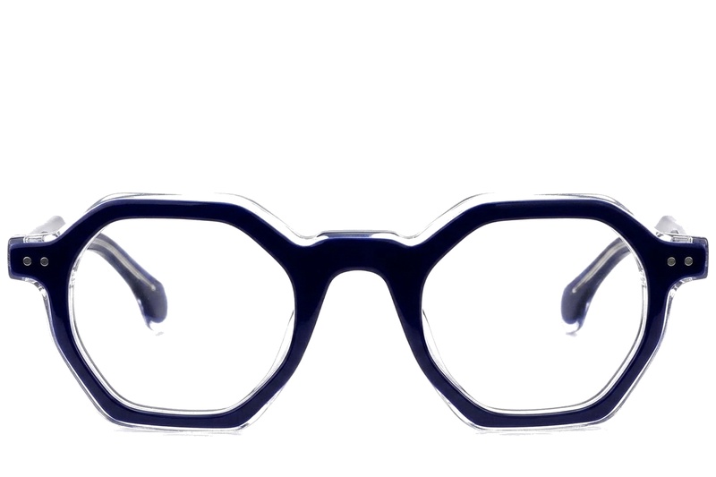 Geometric Blue Acetate Glasses #BS0522-0122