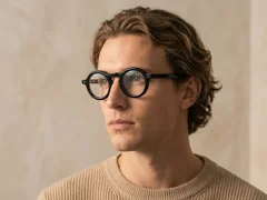 Round Black Acetate Glasses #BS0522-0126