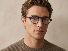 Round Blue Acetate Glasses #BS0522-0127