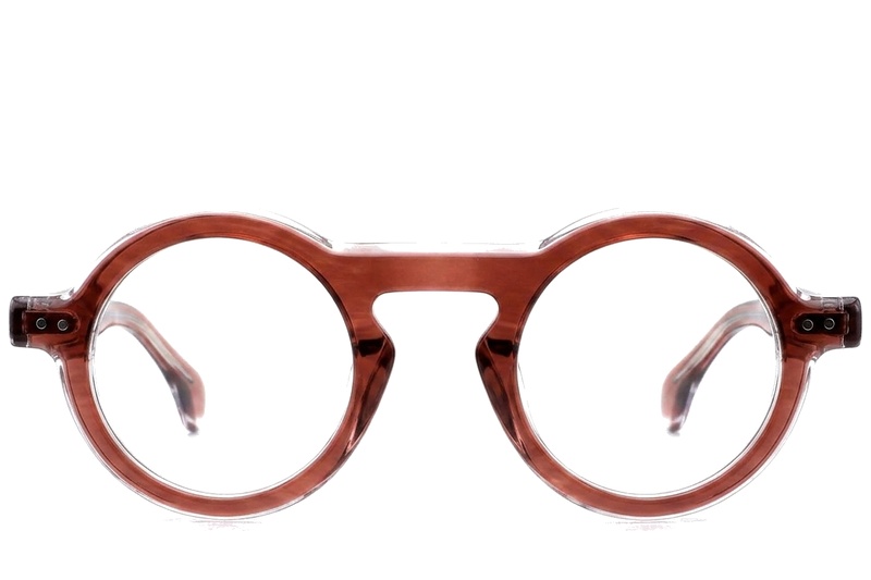 Round Pink Acetate Glasses #BS0522-0128