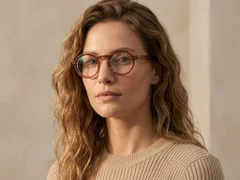 Round Pink Acetate Glasses #BS0522-0128