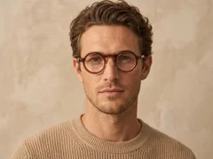 Round Pink Acetate Glasses #BS0522-0128