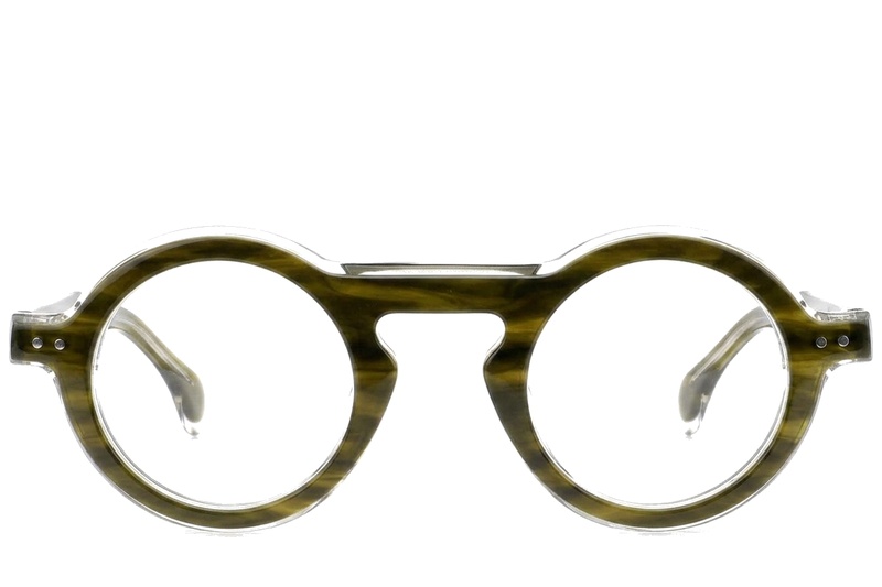 Round Green Acetate Glasses #BS0522-0129