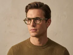 Round Green Acetate Glasses #BS0522-0129