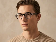 Geometric Black Acetate Glasses #BS0522-0131