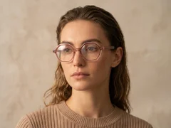 Geometric Pink Acetate Glasses #BS0522-0133