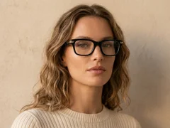 BS0522-0140_Black_Rectangular_Acetate_Glasses_corner-tryon_female
