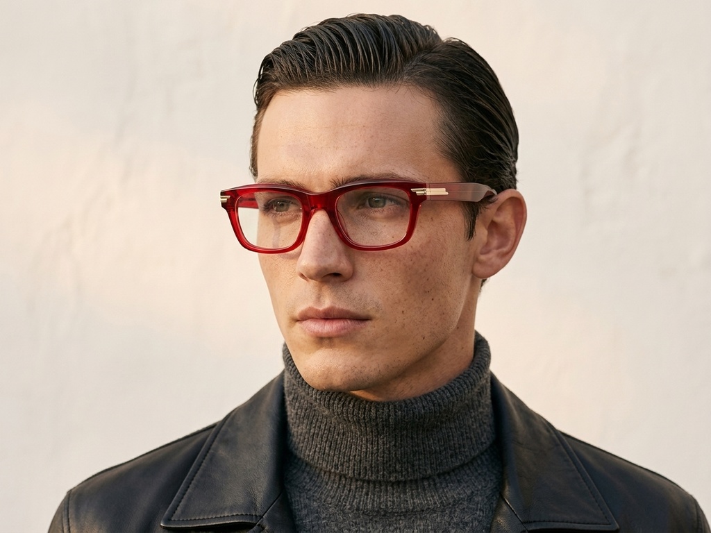 BS0522-0141_Red_Rectangular_Acetate_Glasses_corner-tryon_male