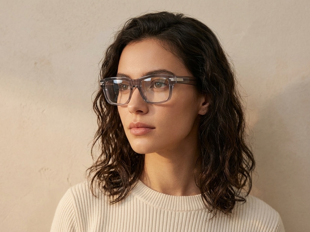 BS0522-0142_Grey_Rectangular_Acetate_Glasses_corner-tryon_female