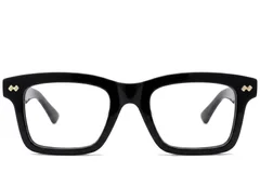 BS0522-0160_Black_Rectangular_Acetate_Glasses_corner-front