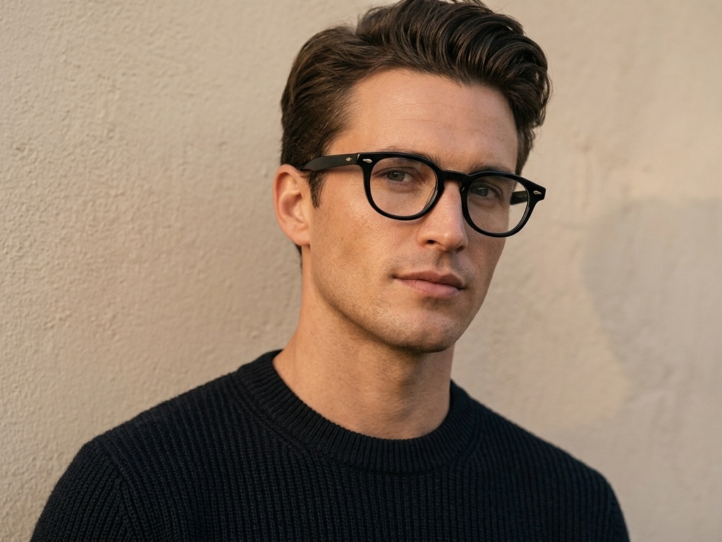 BS0522-0165_Black_Oval_Acetate_Glasses_corner-tryon_male