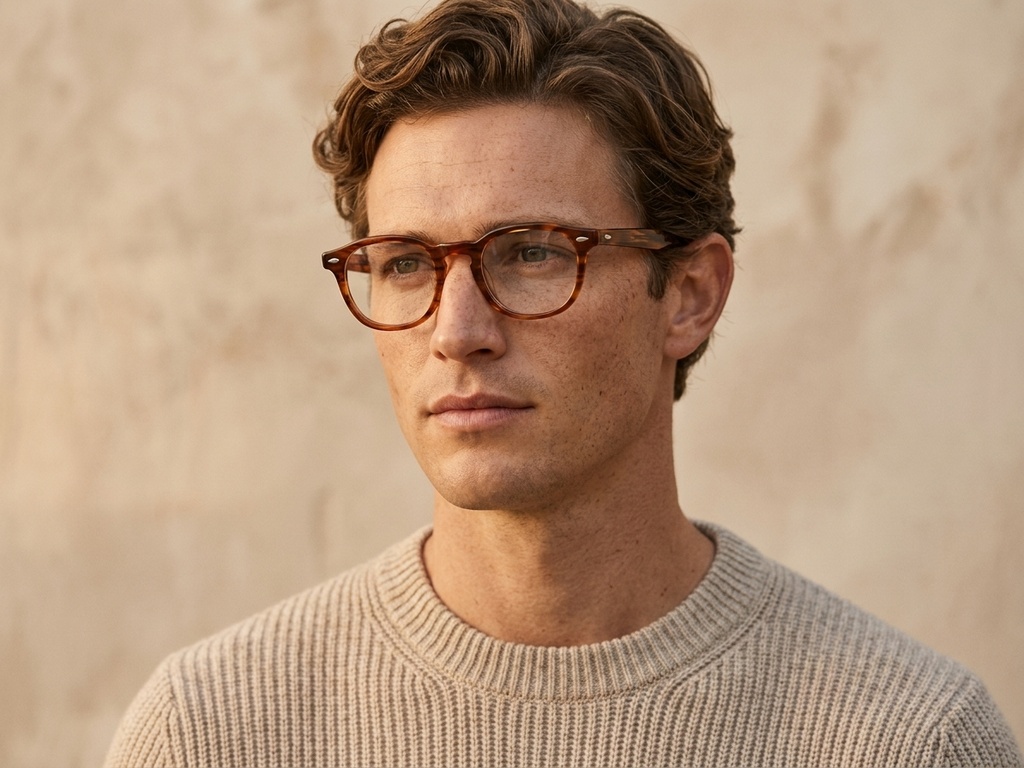 BS0522-0167_Brown_Oval_Acetate_Glasses_corner-tryon_male