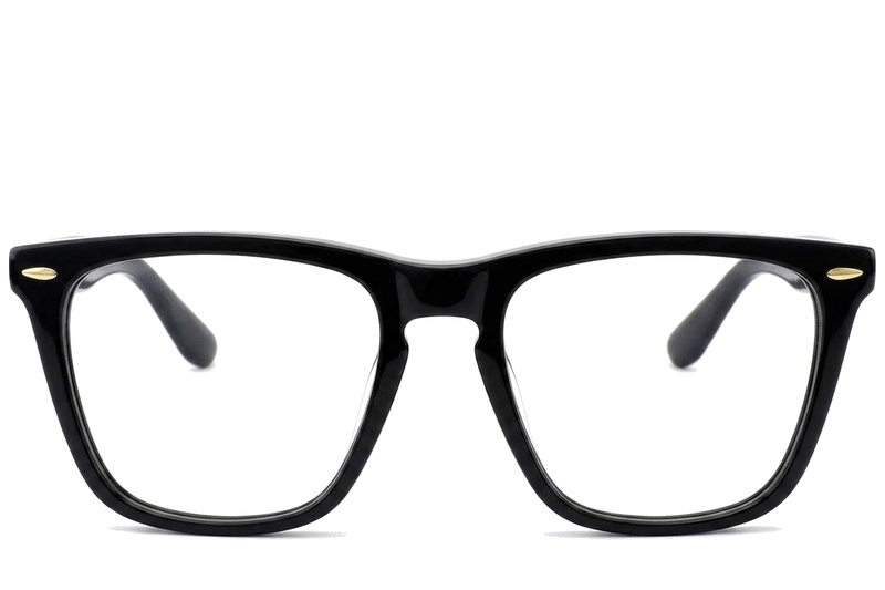 BS0522-0170_Black_Rectangular_Acetate_Glasses_corner-front