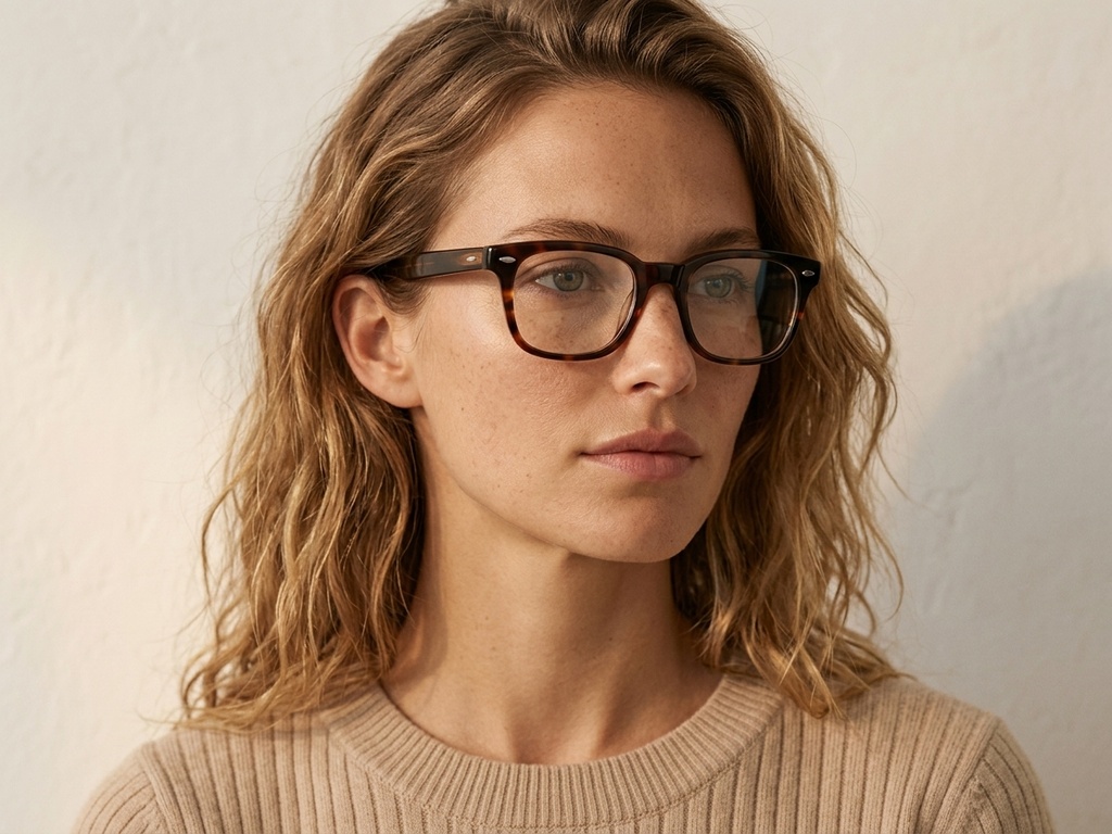 BS0522-0172_Brown_Rectangular_Acetate_Glasses_corner-tryon_female