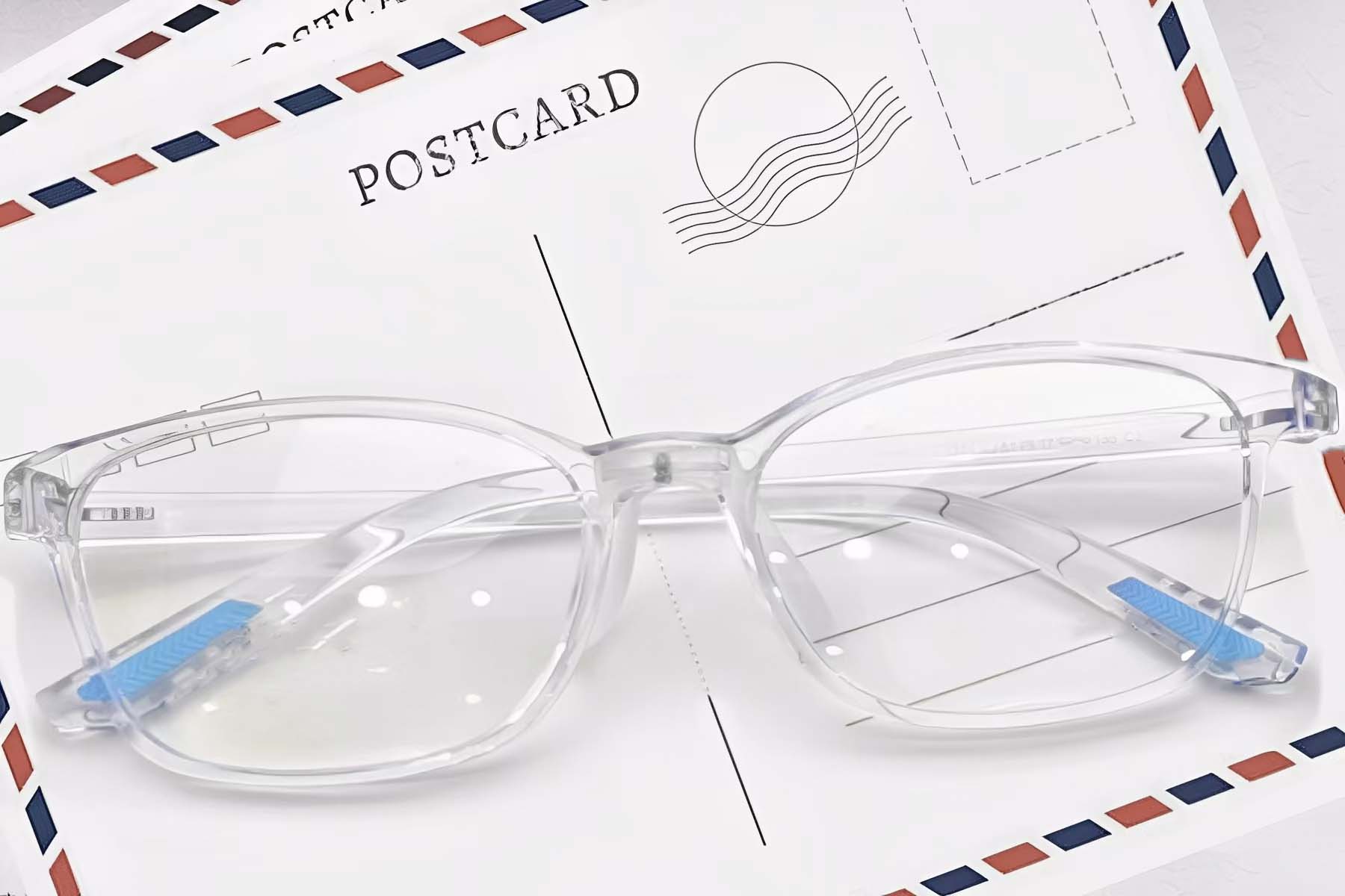 BS0612-0014_Transparent_Rectangular_TR90_Glasses_front