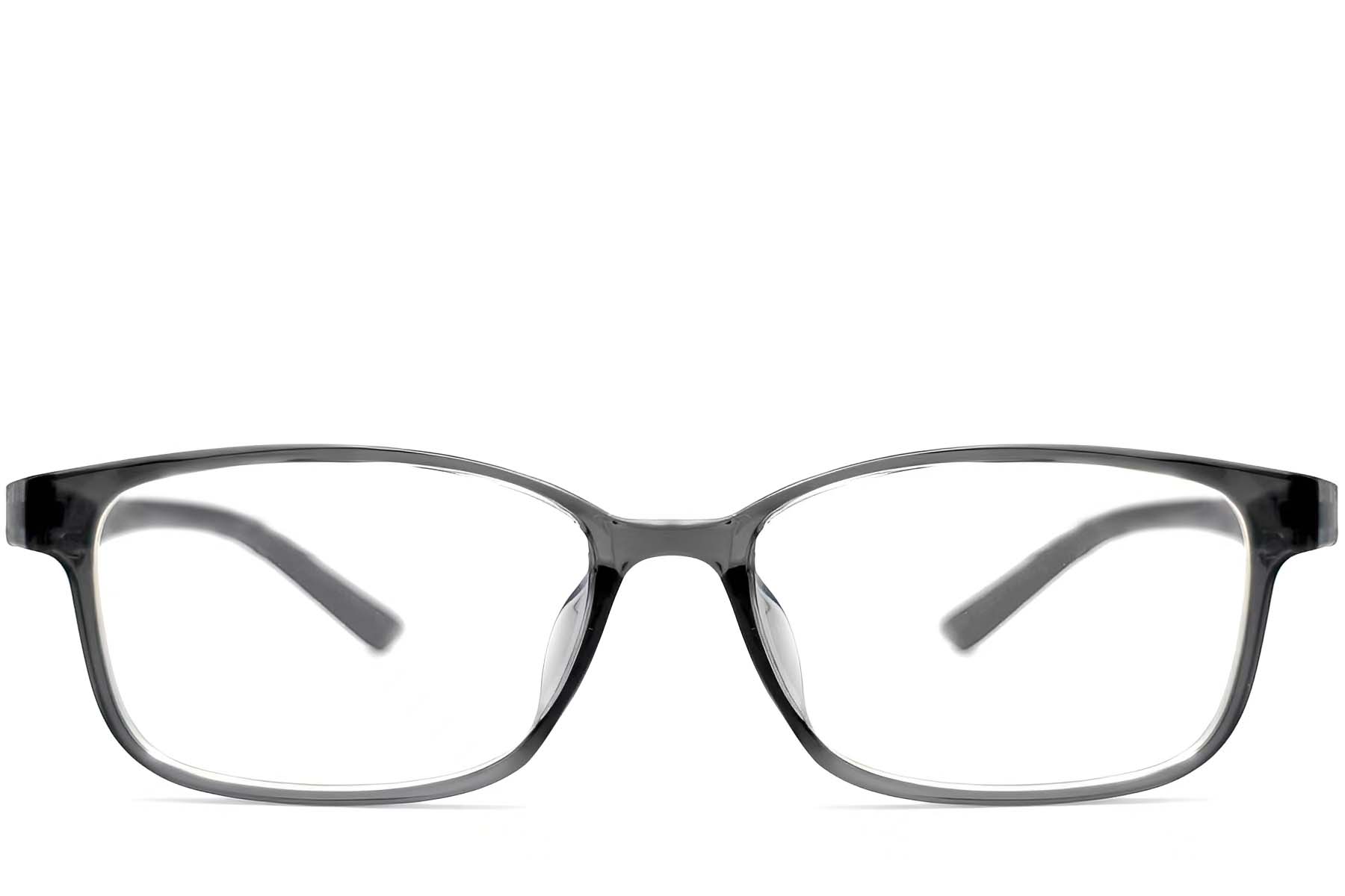 BS0612-0017_Grey_Rectangular_TR90_Glasses_front