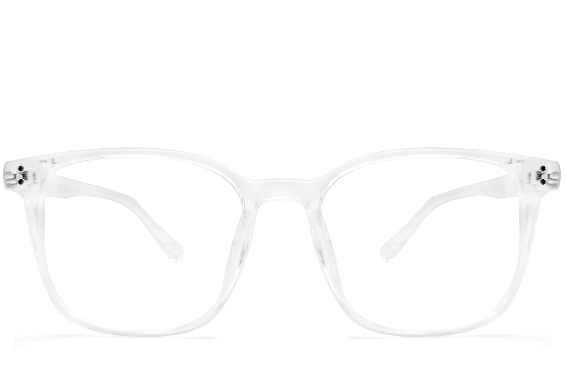 BS0612-0019_Transparent_Rectangular_TR90_Glasses_front