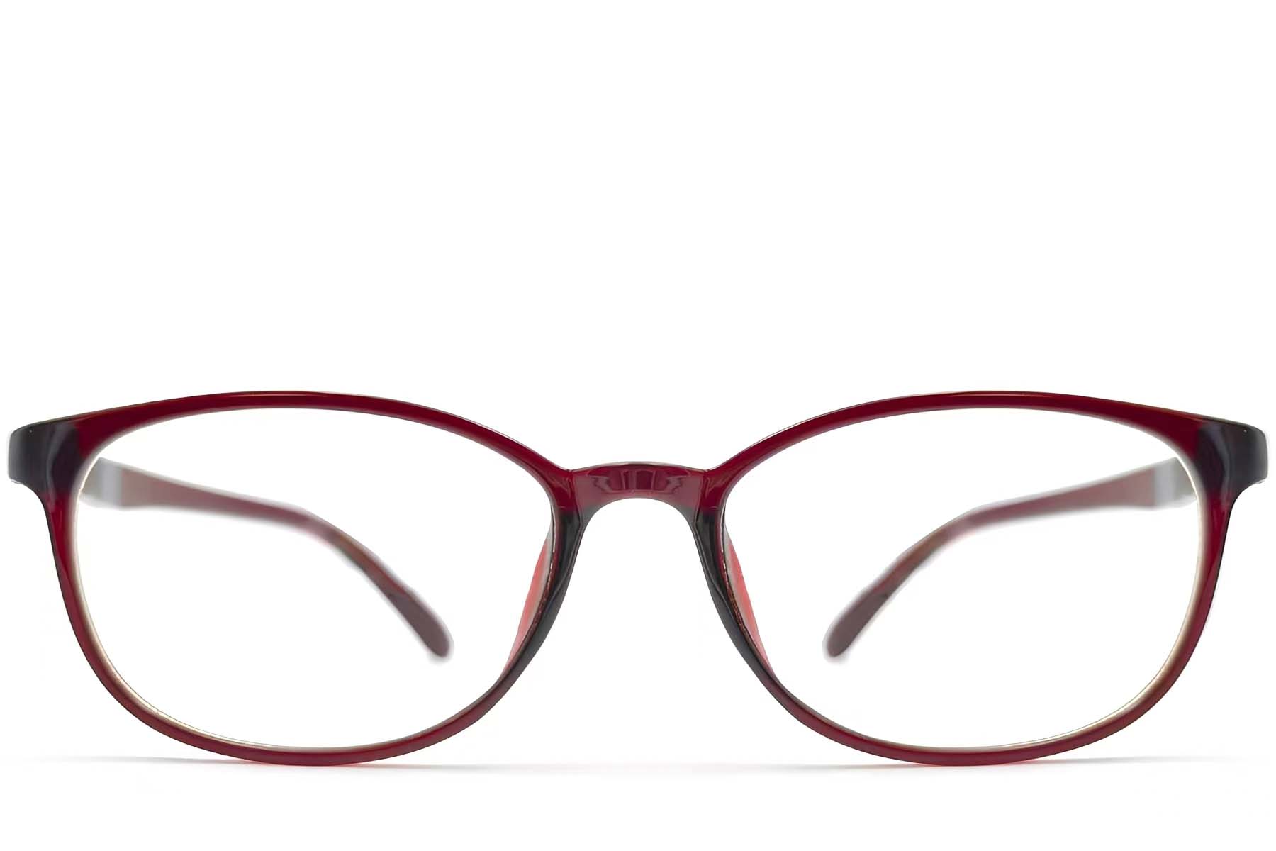 BS0612-0022_Red_Oval_TR90_Glasses_front