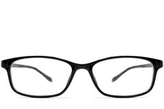 BS0612-0024_Black_Rectangular_TR90_Glasses_front