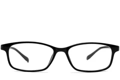 BS0612-0025_Black_Rectangular_TR90_Glasses_front