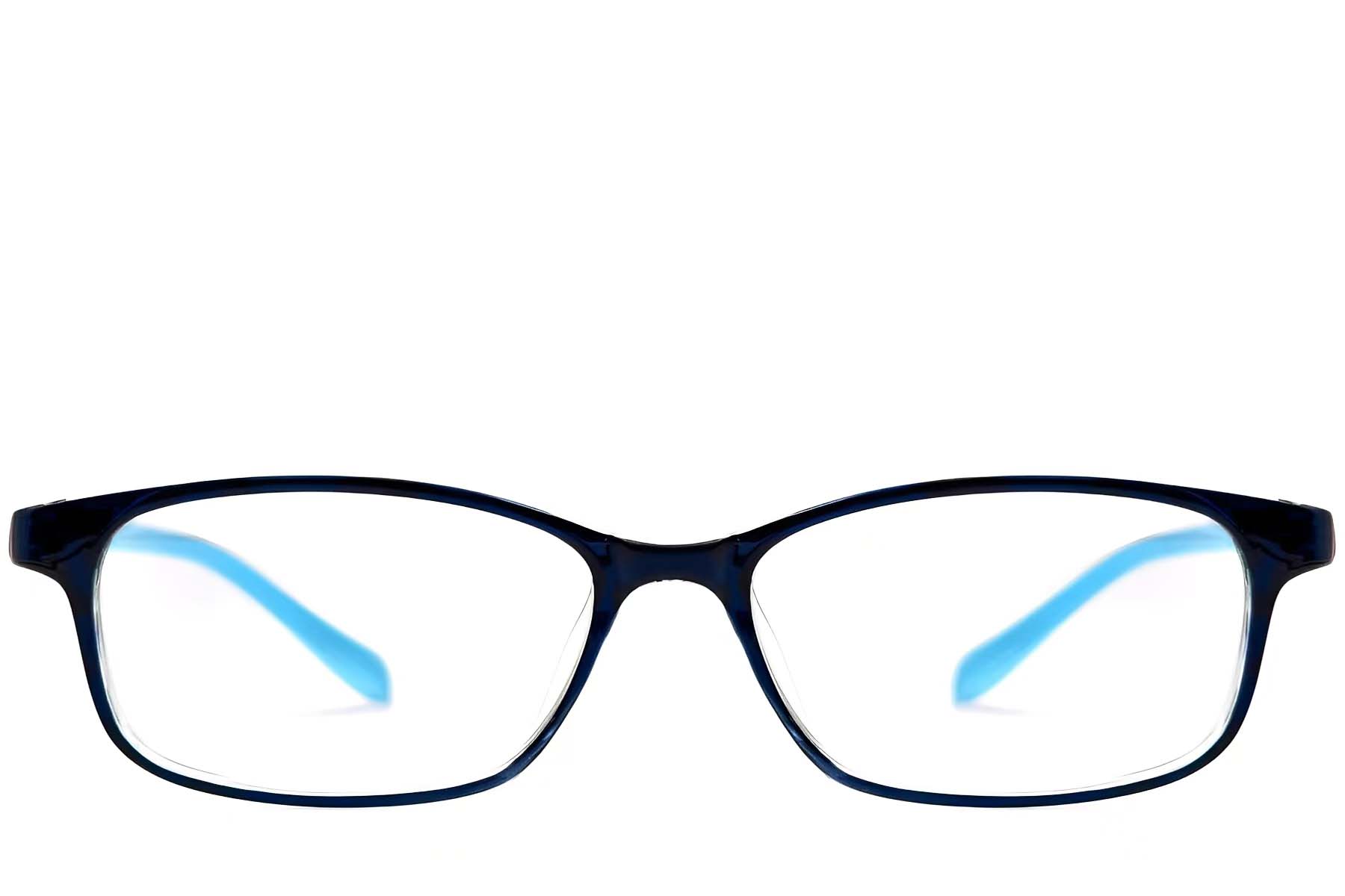 BS0612-0026_Blue_Rectangular_TR90_Glasses_front