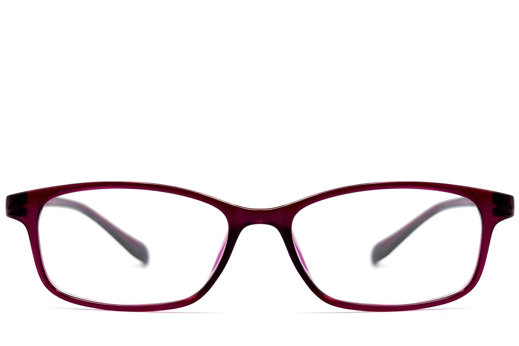 BS0612-0028_Purple_Rectangular_TR90_Glasses_front