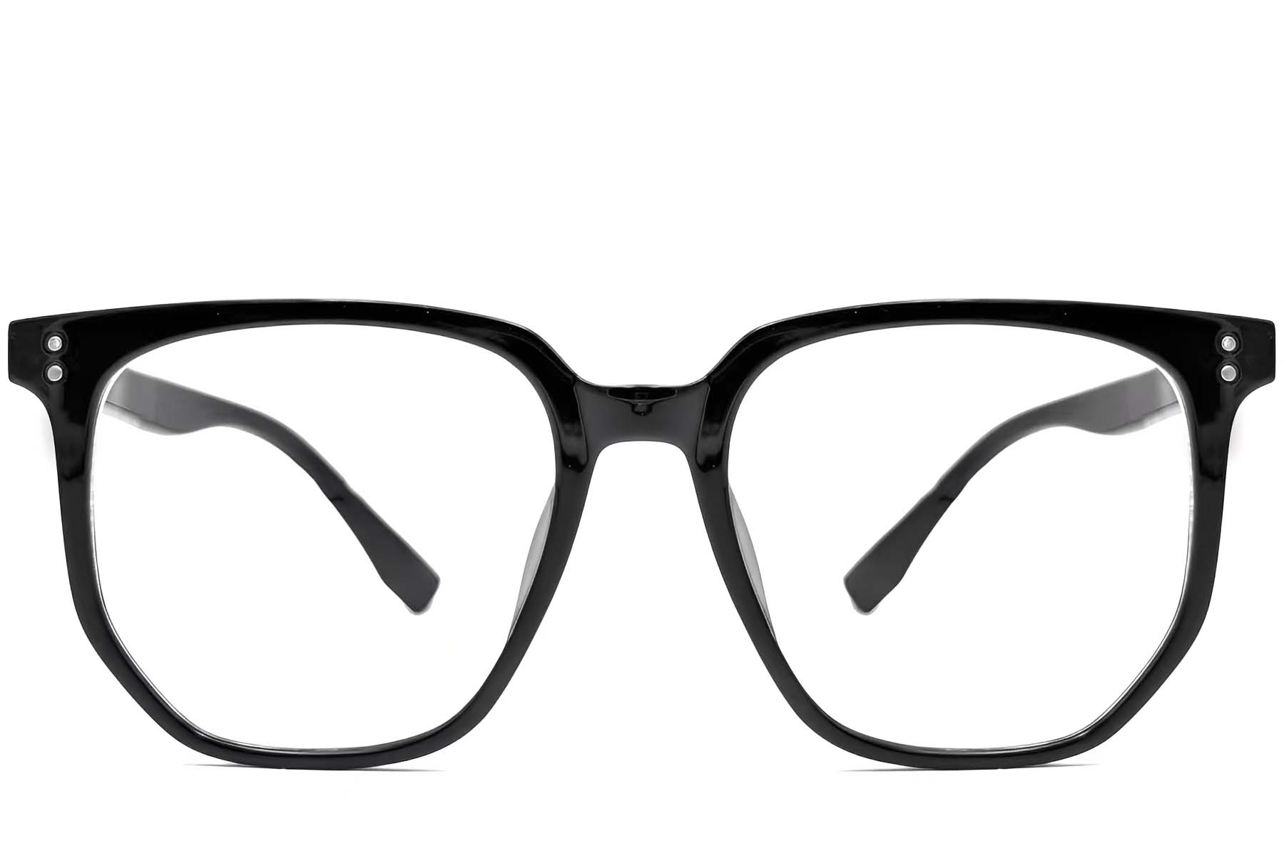 BS0612-0029_Black_Geometric_TR90_Glasses_front
