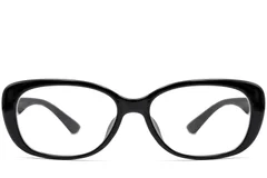 BS0612-0033_Black_Rectangular_TR90_Glasses_front