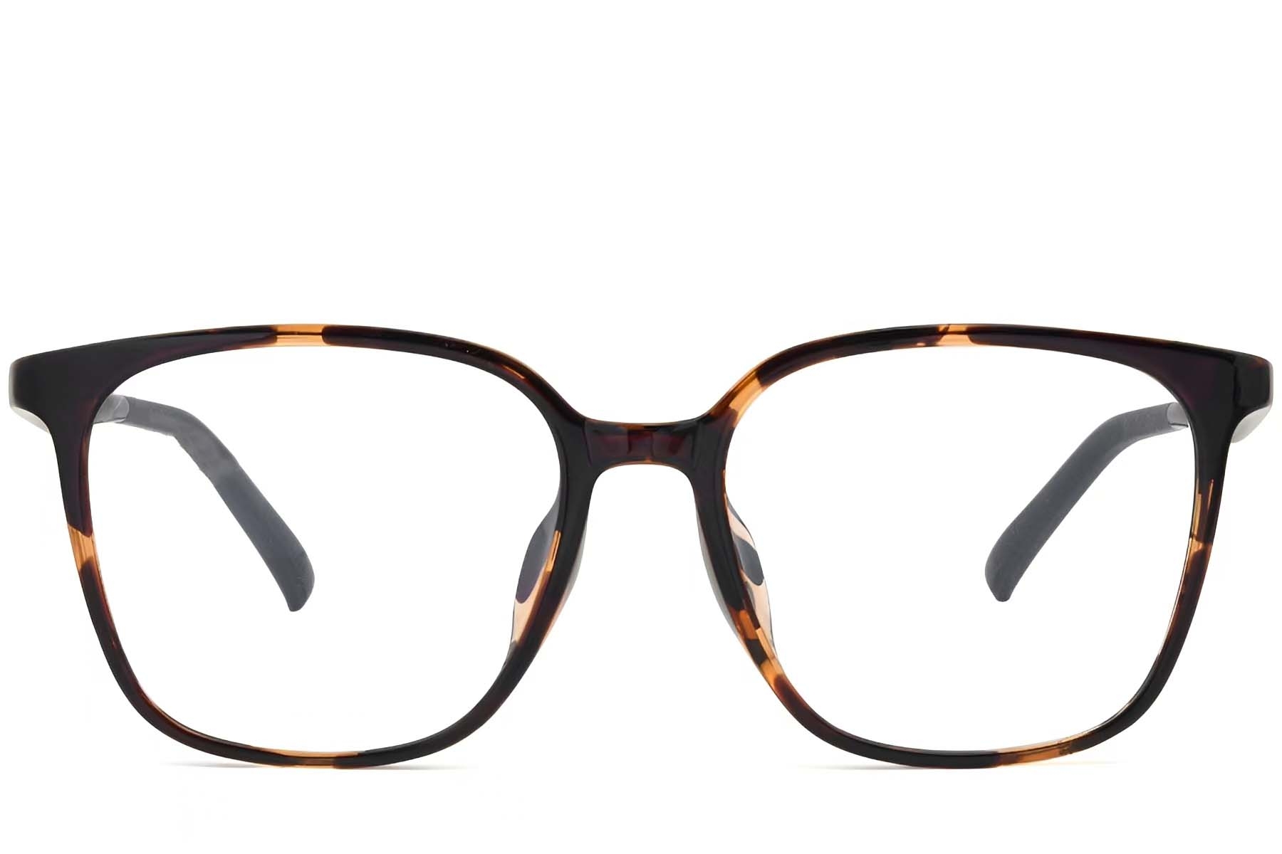 BS0620-0039_Tortoiseshell_Rectangular_TR90_Glasses_front