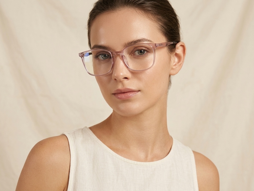 Rectangular Purple TR90 Glasses #BS0620-0043