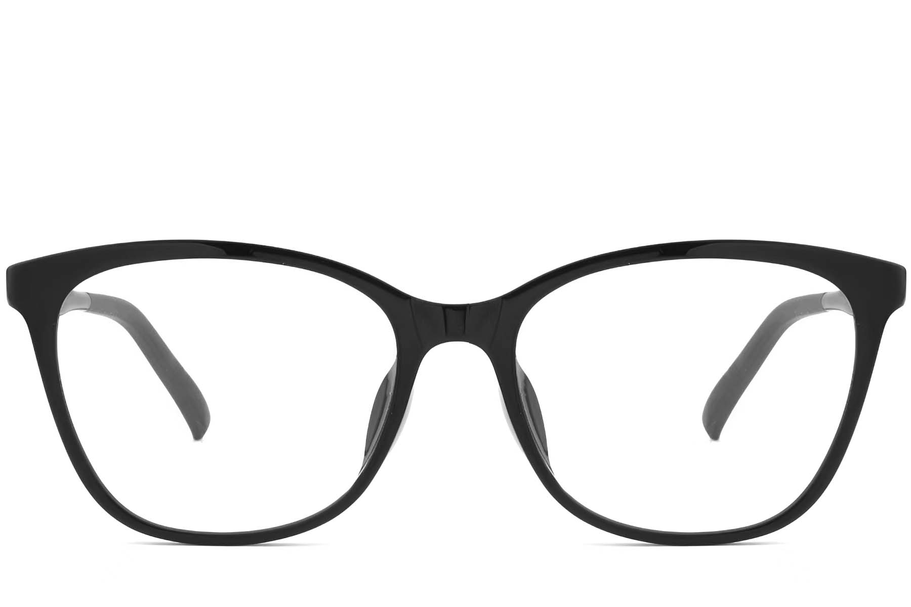 BS0620-0053_Black_Oval_TR90_Glasses_front
