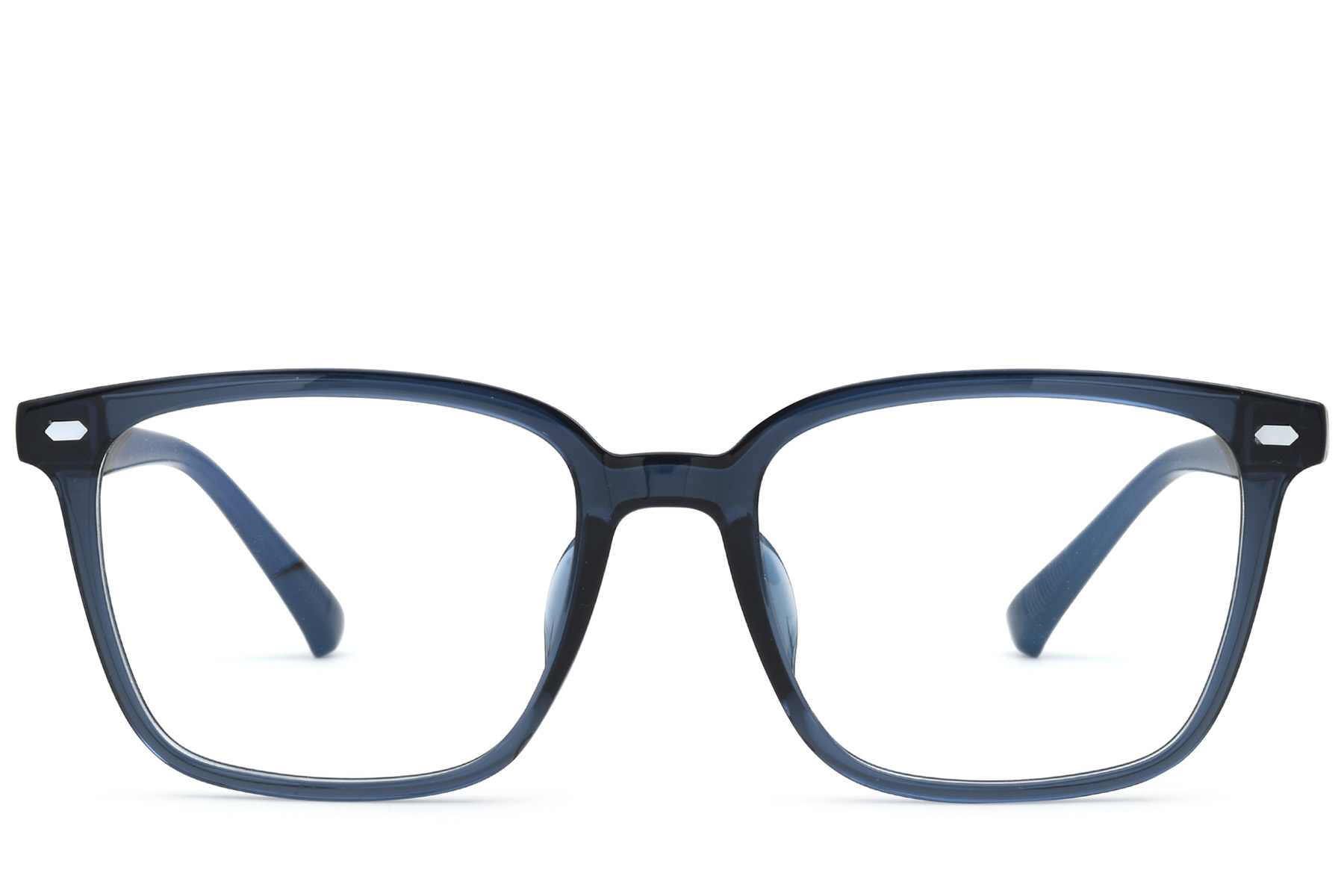 BS0620-0091_Blue_Rectangular_TR90_Glasses_front