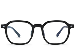 BS0620-0094_Black_Rectangular_TR90_Glasses_front