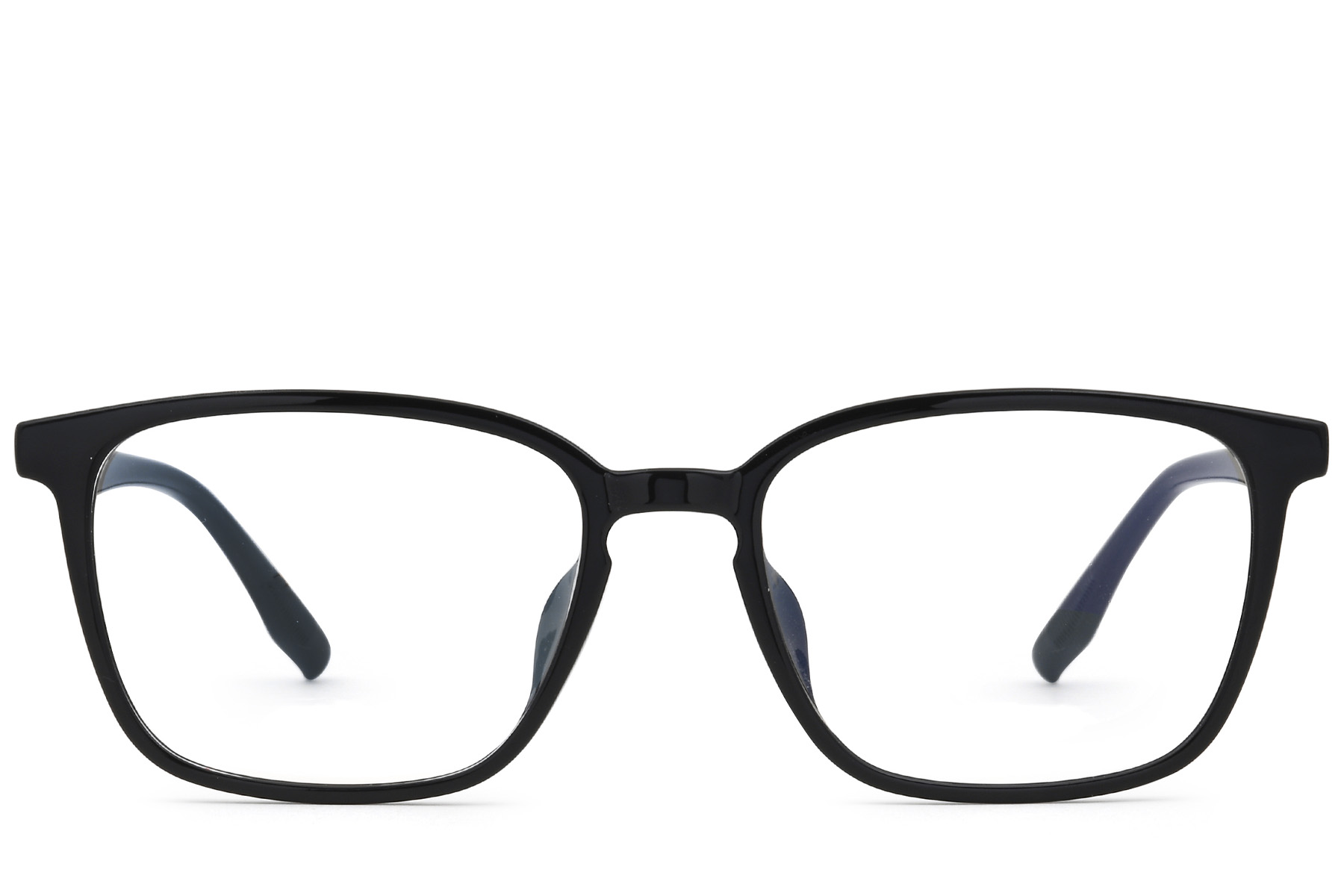 BS0620-0105_Black_Rectangular_TR90_Glasses_front