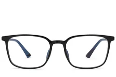 BS0620-0154_Black_Rectangular_TR90_Glasses_front