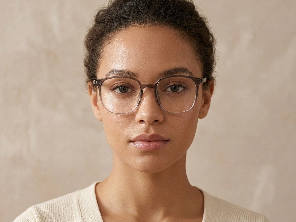 BS0620-0161_Brown_Rectangular_TR90_Glasses_corner-tryon_female