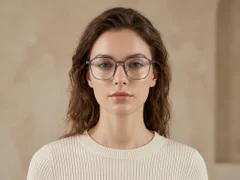 BS0620-0162_Grey_Rectangular_TR90_Glasses-tryon_female
