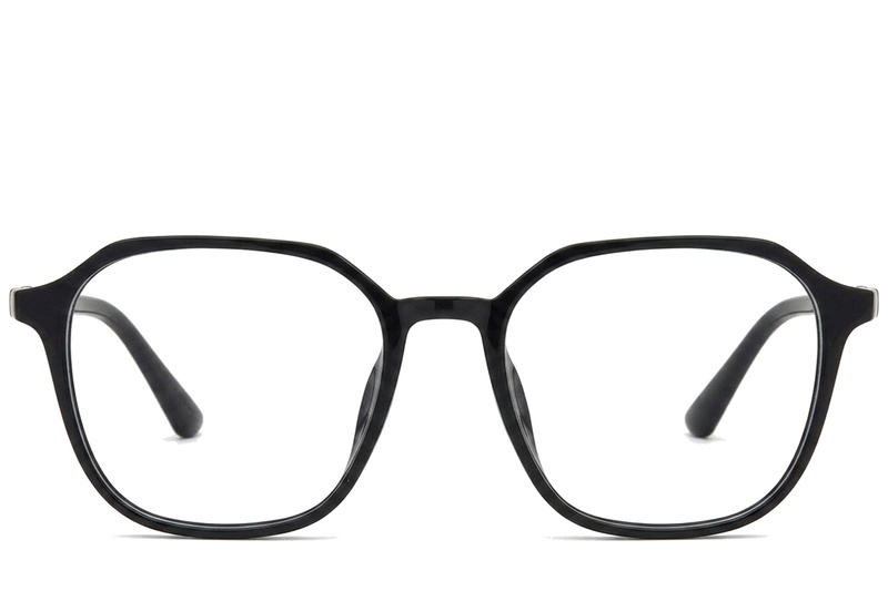 BS0620-0165_Black_Rectangular_TR90_Glasses_corner-front