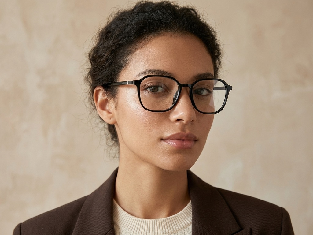 BS0620-0165_Black_Rectangular_TR90_Glasses_corner-tryon_female