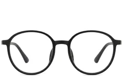 BS0620-0174_Black_Oval_TR90_Glasses_corner-front
