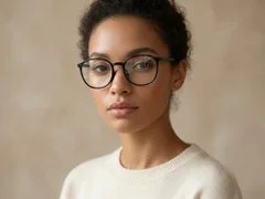 BS0620-0180_Black_Oval_TR90_Glasses-tryon_female